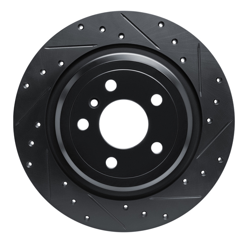 Mercedes-Benz GLE350 Brake Rotor (1) - Rear Right - R1 Concepts - Drilled & Slotted - Black - `12-`18 Mercedes-Benz GLE350 Brake Rotor (1) - Rear Right - R1 Concepts - Drilled & Slotted - Black - `12-`18